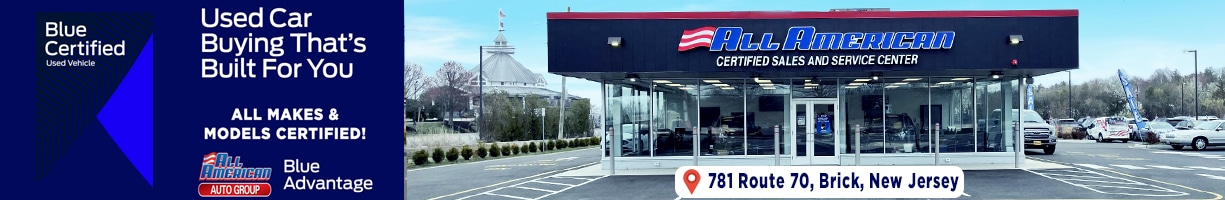 Used Car Buying That's Built For You. All Makes & Models Certified! Blue Advantage. A picture of the front of their dealership with their address listed down below.